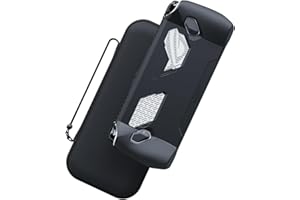 Skull & Co. GripCase Ally Bundle for ROG Ally: A Soft Protective Case with Textured Grips Full Protection and Stand, Shock-Absorption Non-Slip and Anti-Scratch Cover Design (with Carrying Case)- Black