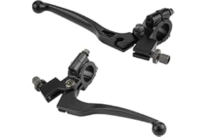 Broco Bike Clutch Lever,Pit Bike Folding Clutch Lever Ridged Silver, 22mm 7/8in Handlebar Folding CLU-tch Le-ver with Perch for 50CC - 125CC Dirt Pit Bike