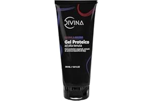 Gel Proteico per capelli mossi, ricci, afro Natural&Amazing di DIVINA BLK con proteine vegetali, estratti naturali di avena BIO e bacche di goji (200ml)