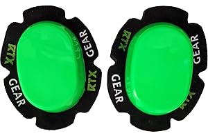 RTX Leathers Universal Durable Motorcycle Knee Sliders Motorbike Knee Slider Pucks - Hook and Loop Backed for Racing/Trackday Training/Road Motorbike Riding. (Green)