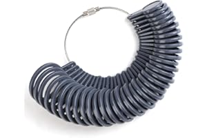 HUGWAIT Ringgröße Messen Kunststoff Set, Ringmaß für Finger Größen 41-76, Ringgrössenmesser Deutsche Größen, Ring Sizer für Measuring Ring Diameters, Ringmesser Größenstandard UK/EU/US/Schweiz
