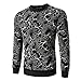 Produktbild Quaan Herbst Winter Herren Gedruckt Zur Seite Fahren Sweatshirt Oben Abschlag Outwear Bluse Geschäft Beiläufig Sport Rom Beiläufig Abendessen Mantel Sport warm gemütlich Retro Klassisch Windjacke