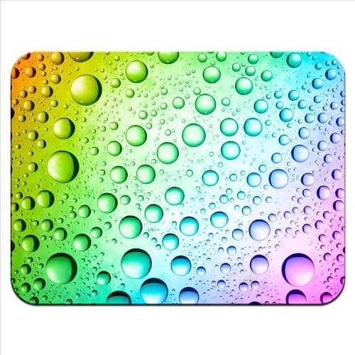 Preisvergleich Produktbild Rainbow Wassertropfen Premium Mauspad, hochwertig, dickes Gummimaterial, weiche, angenehme Oberfläche LBS4ALL