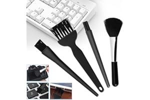QINERSAW 4 Pennelli Pulizia Pc Spazzola per la Pulizia della Tastiera Spazzole Antistatiche in Nylon Kit per la Pulizia della Polvere per Computer Portatili PCB Schede Madri Tablet Lenti