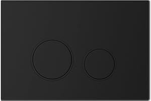 MYLAVABO Matt schwarze Drückerplatte passend für Geberit SIGMA Vorwandelement Duofix UP320 / (111300005) (Schwarz/Schwarz)