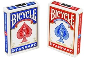 Bicycle Lot de 2 Cartes à Jouer Mixte Rouge Bleu Standard 88 x 63 mm
