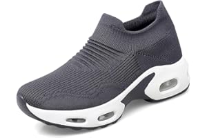 QIMAOO Womens Trainers Slip On Ladies Trainers Lightweight Womens Walking Shoes Breathable Sneakers Women