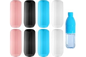 TIMJJG Lot de 8 Pochettes Anti-fuites en Silicone pour Bouteille de Voyage - Anti-poussière et Anti-Fuite pour cosmétiques et Produits de Soins de la Peau (Blanc, Rose, Bleu Ciel, Noir), Multicolore
