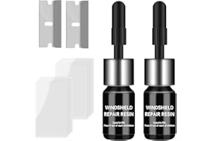 LorSou Windshield Repair Kit, Windshield Crack Repair kit, Quick Repair Scratch Chip Cracks Repair Kit (2 Pcs)