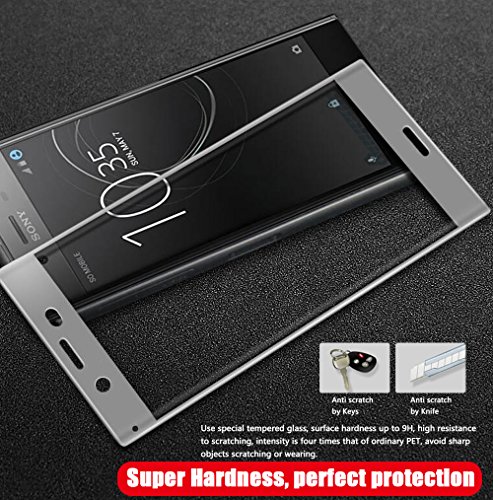 Sony Xperia XZ Premium Panzerglas[Perfekt verbesserte Version], Beyeah Vollständige Abdeckung Schutzfolie aus hochwertigem gehärtetem Glas für Sony Xperia XZ Premium (Silber) - 4