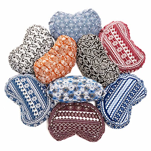 Yogakissen »Ganesh« Halbmond-Kissen mit Bio-Dinkelspelz (kbA) - Maße: 45 x 30 x 14 cm - ideal als Zafukissen / Meditationskissen / Rondokissen / Meditiationsunterlage Stlye (8)