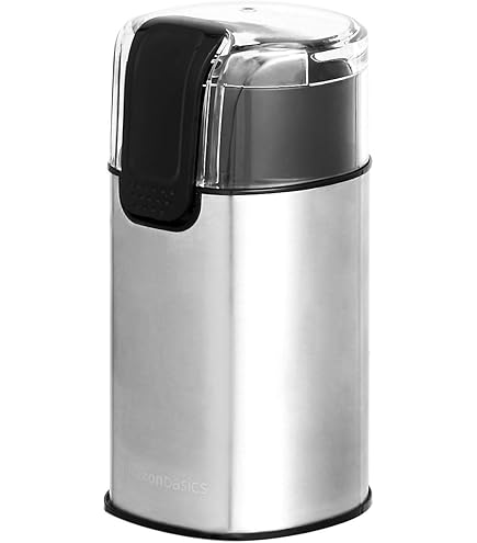 EMERIO Elektrische Koffiemolen – Roestvrij Staal, 60 Gram Capaciteit, 150 Watt, Voor Bonen En Noten