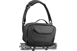 TAAOKA Torba na aparat, wodoodporna torba na aparat z uchwytem na statyw, lustrzanka/lustrzanka/torby na aparat bez lustra crossbody dla fotografów, Czarny, Etui na aparat