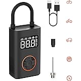 QiCYCLE N3 Tragbarer Luftkompressor Elektrische Fahrradpumpe, Luftpumpe Mini Air Kompressor Easy Pump, (2,5 Ah, 18,5Wh Akku,