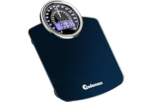 Adamson Hybrid 2-in-1 Digitale & Analoge Körperwaage bis 180 kg - Dickes Hartglas - Extra Große Anzeige - Einfach Ablesbare Digitale Personenwaage - NEU
