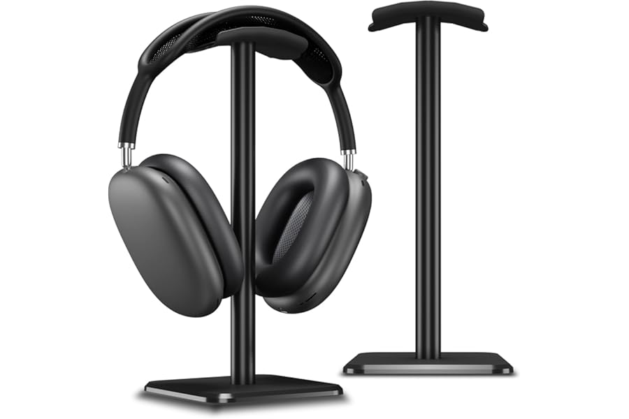 Alyvisun Headphones Stand [Weighted Base & Taller Height] Headset Holder Stand, Universal Headset Desk Hook for All Gaming Headset/Desktop Earphones