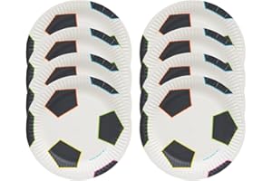 Talking Tables World Cup Football Plates | Pack of 12 Recyclable and Disposable Kids Party Tableware for Birthday, FIFA World Cup, England, Euro, Soccer, FOOTBALLPLATES (CHAMP-V2-PLATE-SML)