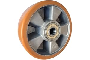 WIKO Roulettes en Polyuréthane 200 mm Avec Roulement à Billes pour Chariot Plateforme Roues en Nylon Fixateur Roue 800 kg