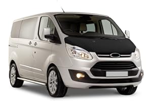 ZWPARTS Auto Bonnet Bra remplacement pour Ford Transit Custom 2012-2018, protection contre les éclats de pierre noire, Tuning Bonnet Bra Couvre toute la capuche