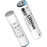 Portronics AAA Lithius Type C Rechargeable Batteries, Pack of 2, Lithium Ion Cell Composition, Upto 440mAh Capacity