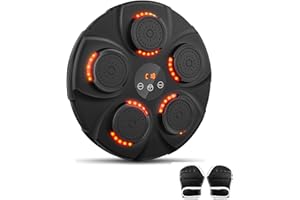 DMKYDM Machine de boxe musicale Bluetooth intelligente à montage mural, cible de boxe intelligente à domicile, mise au point électronique, entraînement à l'agilité, boxe numérique pour enfants et