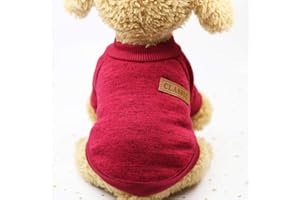SMDARROY Haustier Hund Katze Pullover, warme Hunde Pullover Katze Kleidung, Fleece Haustier Mantel für Welpen