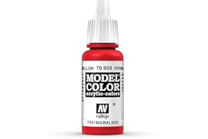 Vallejo Model Color Pintura Acrílica, Rojo (Vermilion), 17 ml