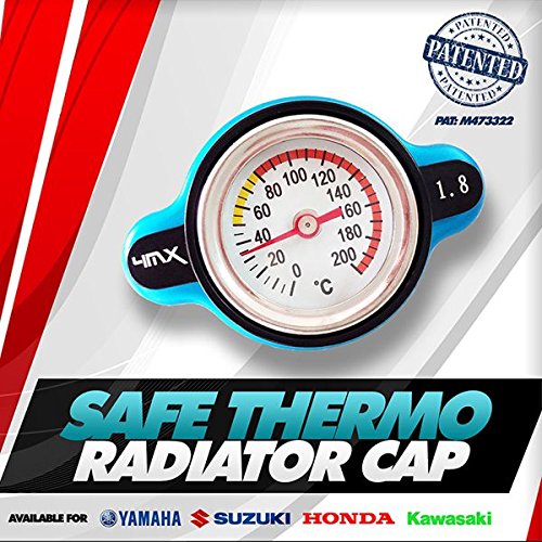 4MX Temperature Sensor Radiator Cap Blue For Japanese Built Liquid Cooled Motorcycles