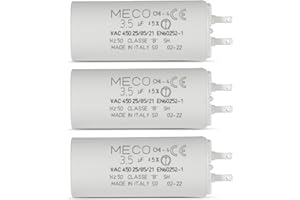 STEYCO Lot de 3 Condensateurs 3.5 µF Spécial volet roulant Moteur 10 Nm à petites cosses 2,8mm - GARANTIE 2 ans