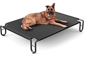 FAYDUDU Brandina per Cani Taglia Grande Cuccia Cane Interno Esterno Lettino Rialzato per Cani Rinfrescante per Animali Domestici Divanetto, 122x85cm (L)