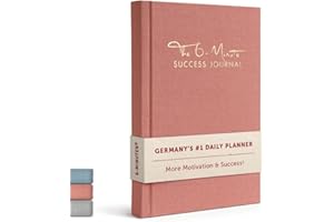 URBESTSELF Sześciominutowy dziennik sukcesu | Osiągaj cele w skupieniu i bez stresu | 6 minut dziennie dla większej motywacji, uważności i sukcesu | Codzienny planer od twórców „Sześciominutowego dziennika” (Brudny róż, Angielski (English))