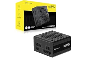 CORSAIR RM650e (2025) Fully Modular ATX Power Supply with Low Noise and 12V-2x6 Cable - ATX 3.1 & PCIe 5.1, Cybenetics Gold Efficiency, 105°C Capacitors, Modern Standby Mode - Black