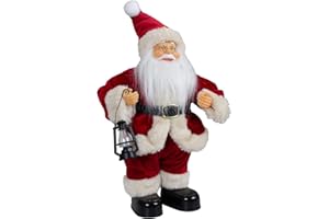 Christmas Paradise Tanzender Weihnachtsmann 30cm Dekofigur Musik und Bewegung rot