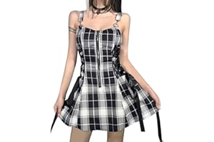 DINGJIUYAN Goth Mini Dress Elegant Gothic Dress Black Chiffon Mesh Sleeveless Strapless Casual Dark Streetwear Witch Emo Sexy Lace Ruffled Corset Gift