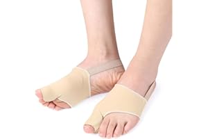 RTRTGS 2 Stück Hallux Valgus Zehenspreizer mit Ballenschutz, Hallux Valgus Korrektur Bandage Socken Bunion Corrector mit Anti-Rutsch Gürtel und Gel-Pads für Hallux Valgus Bunion