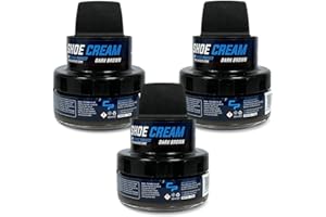 CREASE PROTECT Crème Chaussures en Cuir | Cirage Nourrissant avec Éponge Applicatrice | Restaure Couleur & Brillance | Pour Cuir Noir, Marron & Neutre | Idéal Chaussures, Sacs & Meubles