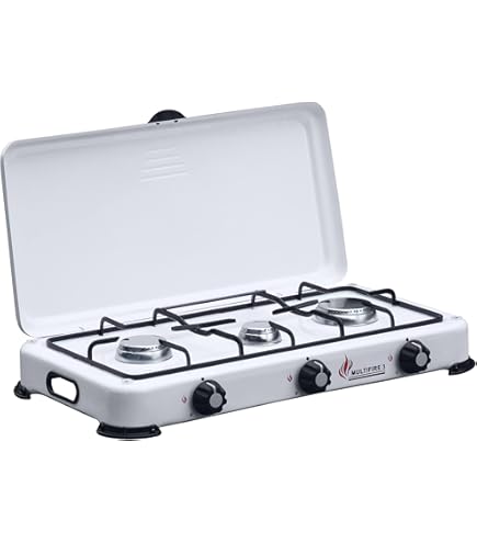 FORNELLO A GAS GPL/METANO 3 FUOCHI CON VALVOLA DI SICUREZZA GRIGLIA - Foto 5