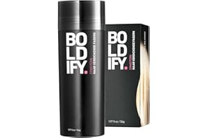 BOLDIFY Streuhaar für Dünner Werdendes Haar (Mittelblond), Unsichtbar, Natürlich, Große Flasche, 56g, Kaschiert Haarausfall in 15 Sek, Haarverdichtung, Haarpuder für Feines Haar, Frauen/Männer