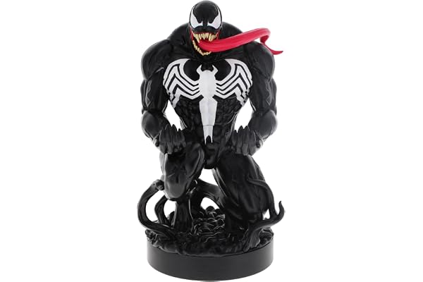 Cableguys Marvel Venom Support Manette et Porte Telephone - Gaming Accessoire et Figurine pour Bureau et Gamer Setup, Compatible avec Xbox, PlayStation et la Plupart des Manettes