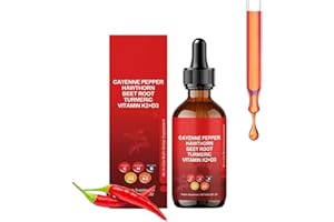 GODEMMIO Rethes Gouttes de poivre de Cayenne, gouttes Aeluro Cayenne, supplément de poivre de Cayenne Gleame, gouttes en D de poivre de Cayenne Gleame, goutte liquide de poivre de Cayenne naturelle pour homme