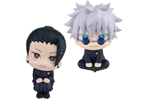 PYTRARTY 2 Pezzi Gojo Satoru Action Figure Anime，Gojo Satoru Personaggi 10 Cm，Pupazzo Gojo Satoru，Satoru Gojo Action Figure，Versione Q Dell'Action Figure，Regali per I Fan, Decorazioni per la Tavola