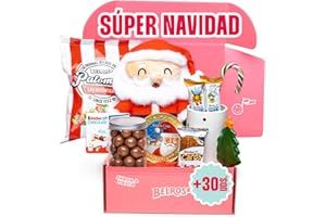 BELROS Pack Navidad. Incluye Peluche Papa Noel, Surtido Chocolates. 500gr. Regalo Taza Árbol Especial. Bastones Dulces. Regalos Navideños. Celebraciones. Ideal Amigo Invisible. Regalo Divertido