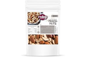 Rulop Mix Nuts 1kg: Raw & Unsalted Cashews, Almonds, Walnuts, Brazil Nuts - Nutritious Vegan, Keto, Vegetarian Snack Mix, Bulk Diet Treat & Wholesome Gift Choice