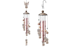 HNCY Carillón de viento para jardín, carillón de viento de metal, para colgar en exteriores, campanas de bruja, protección para puertas para exteriores, decoración de balcón, decoración de jardín de