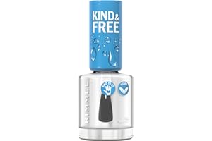 Rimmel London, Top Coat Smalto KIND & FREE, Formula Delicata a Base Vegetale, Rinforzante, Cruelty-Free e Vegano, 150 Top Coat