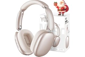 Wentronic Y02 Active Noise Cancelling Headphones,60H Battery,5 EQ Music Modes,Hi-Res Audio,Deep Bass,Foldable Wireless Over Ear Bluetooth 5.4 Headset,Breathable Leather Earpads (Starlight)