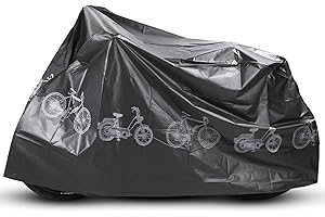 MAGISEL Housses de Protection pour Vélo Anti-Poussière, Bâche Protection pour Vélo, Housse Velo Exterieur Anti-UV Protection Poussière Résistant Impermeable de Bicyclette Cycle Scooter,200x100cm(Noir)