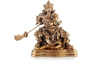 Lachineuse Guangong Statuette, Gott Gold, 15 x 12 x 10 cm