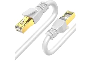 SWECENT Kabel Ethernet Cat 8 2 metry, okrągły kabel PVC LAN 40 Gb/s 2000 MHz ze złączem RJ45, kompatybilny ze Steam Deck, PS5, PS4, Xbox X/S, PC, telewizor, pudełko routera, serwer NAS Cat 7, Cat 6a