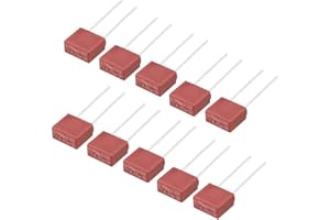 sourcing map 10Pcs DIP Mounted Miniature Square Slow Blow Micro Fuse T1A 1A 250V Red